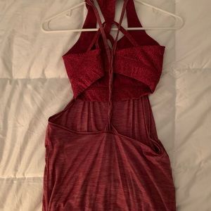 Athletic tank top with built-in sports bra